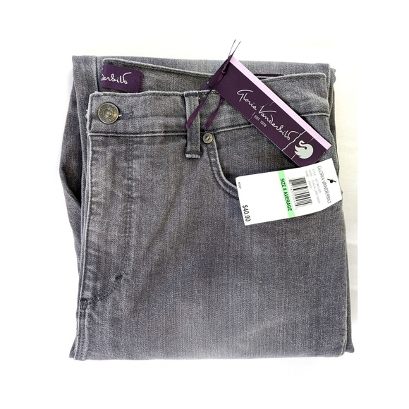 Gloria Vanderbilt Denim - Gloria Vanderbilt Amanda High Rise Tapered Leg Jeans Glacial Grey Wash Size 8
